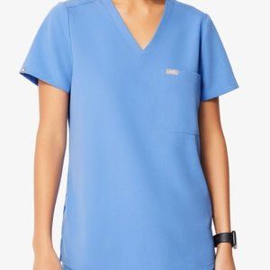 Figs Scrub Set: Ceil Blue Top & Skinny Pant XS